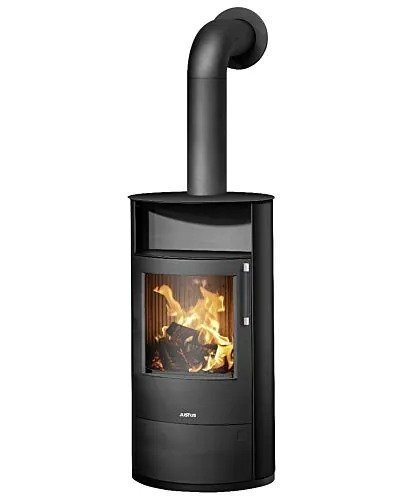 Justus Kaminofen Island 7 2.0 – Stahl Schwarz, 7 kW